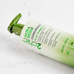 Close-up of avocado and olive oil ingredients highlighting nourishing botanicals.