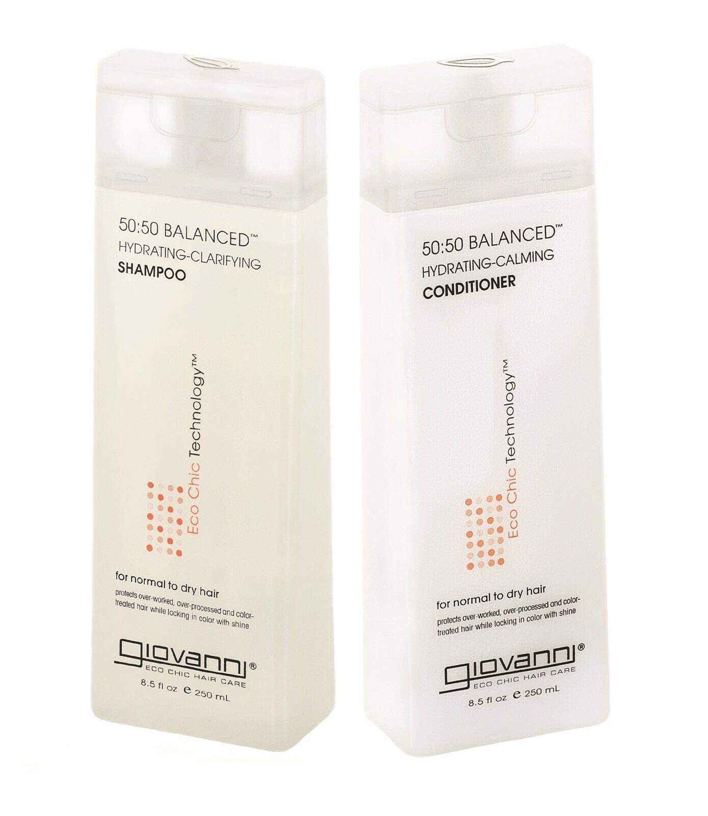 Giovanni 50-50 Hydrating Duo box displaying balanced care for overworked hair