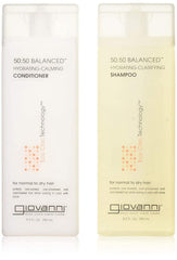 Giovanni 50-50 Hydrating Shampoo bottle showing sulfate-free formula for dry color-treated hair