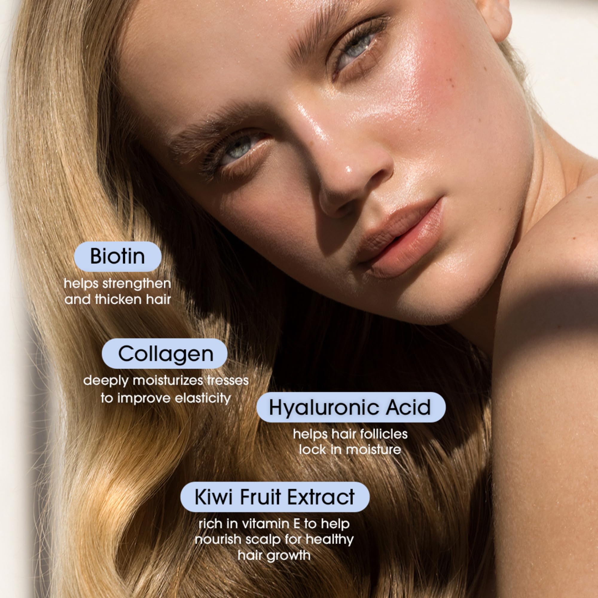 GIOVANNI moisture-rich serum providing hydration for hair texture.