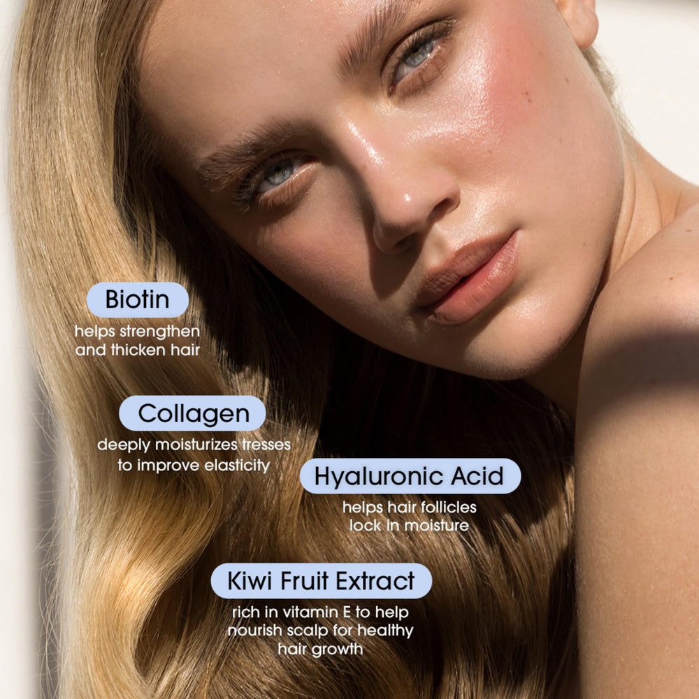 GIOVANNI moisture-rich serum providing hydration for hair texture.