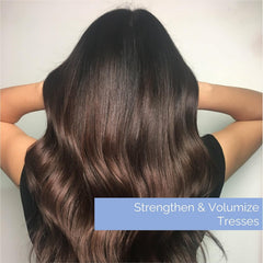 Giovanni Biotin & Collagen Shampoo label detail emphasizes color-safe formula and salon-grade quality.