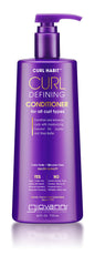 GIOVANNI Curl Habit bottle front showing hydrating formula for defined curls