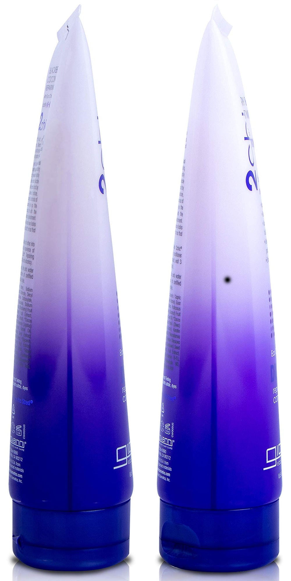 GIOVANNI Dual Repairing Complex visual communicates frizz control and color safety.