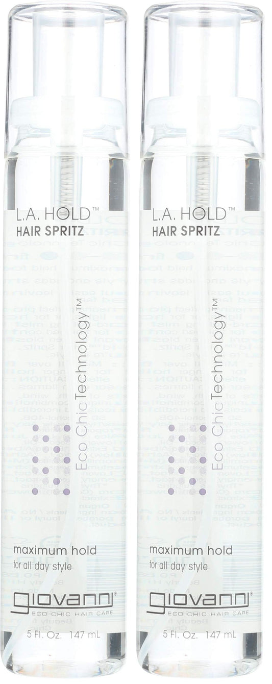 GIOVANNI L.A. Hold Hair Spritz bottle enabling maximum hold for a polished, finished style.