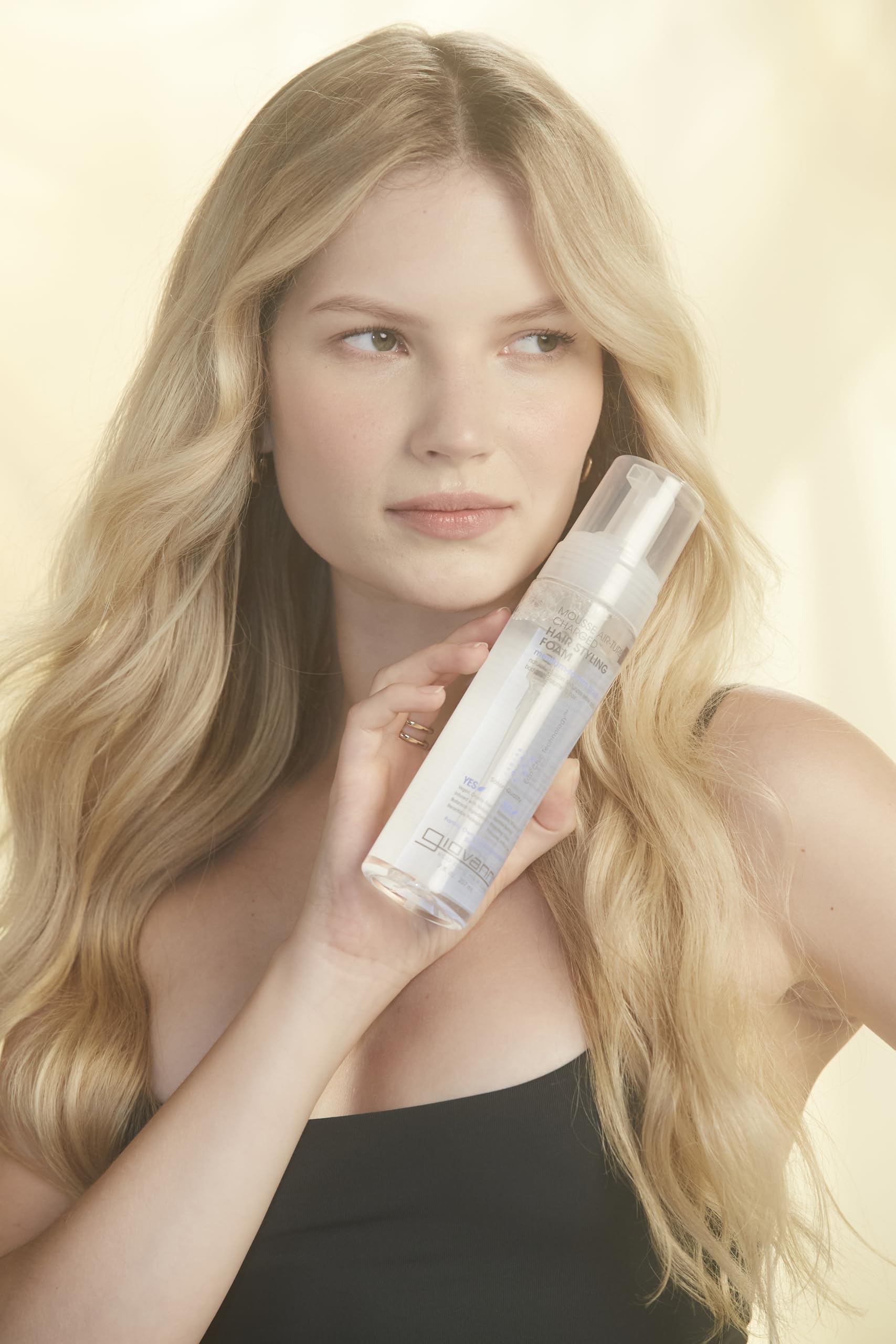 GIOVANNI Mousse curly-hair definition helps curls stay defined with bounce.