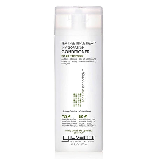 Giovanni Tea Tree Triple Treat bottle – refreshing moisture for dry scalp
