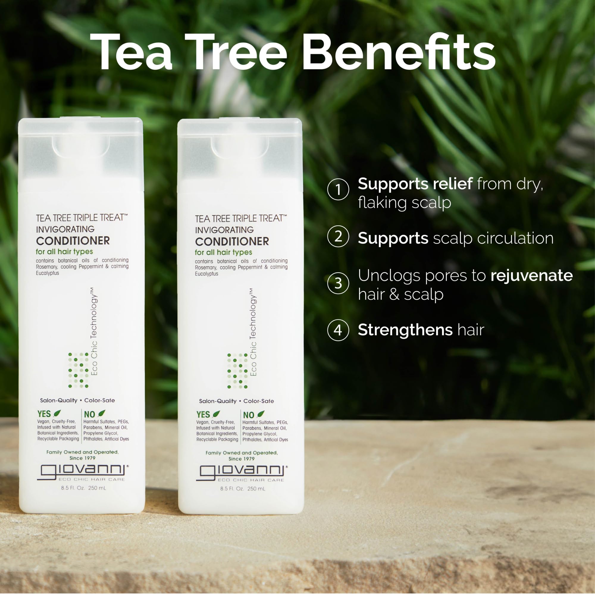 Packaging close-up – recyclable box for Giovanni Tea Tree Triple Treat