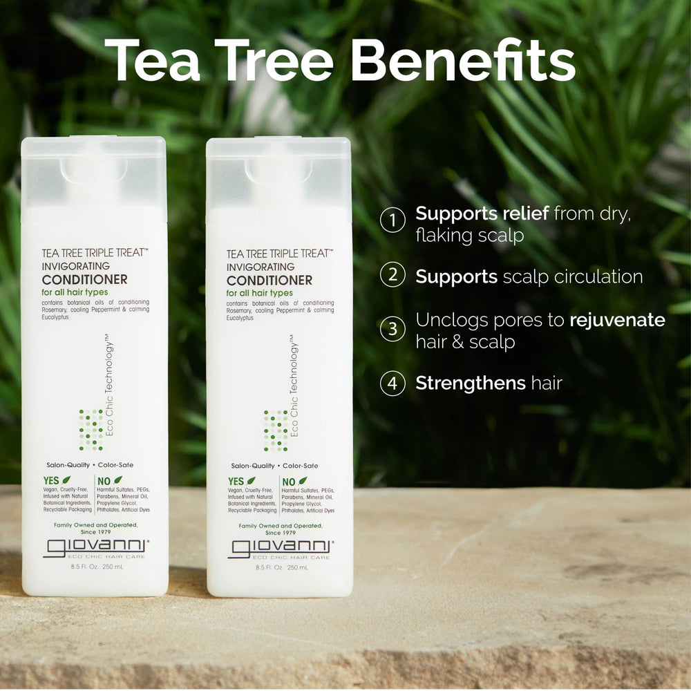 Packaging close-up – recyclable box for Giovanni Tea Tree Triple Treat