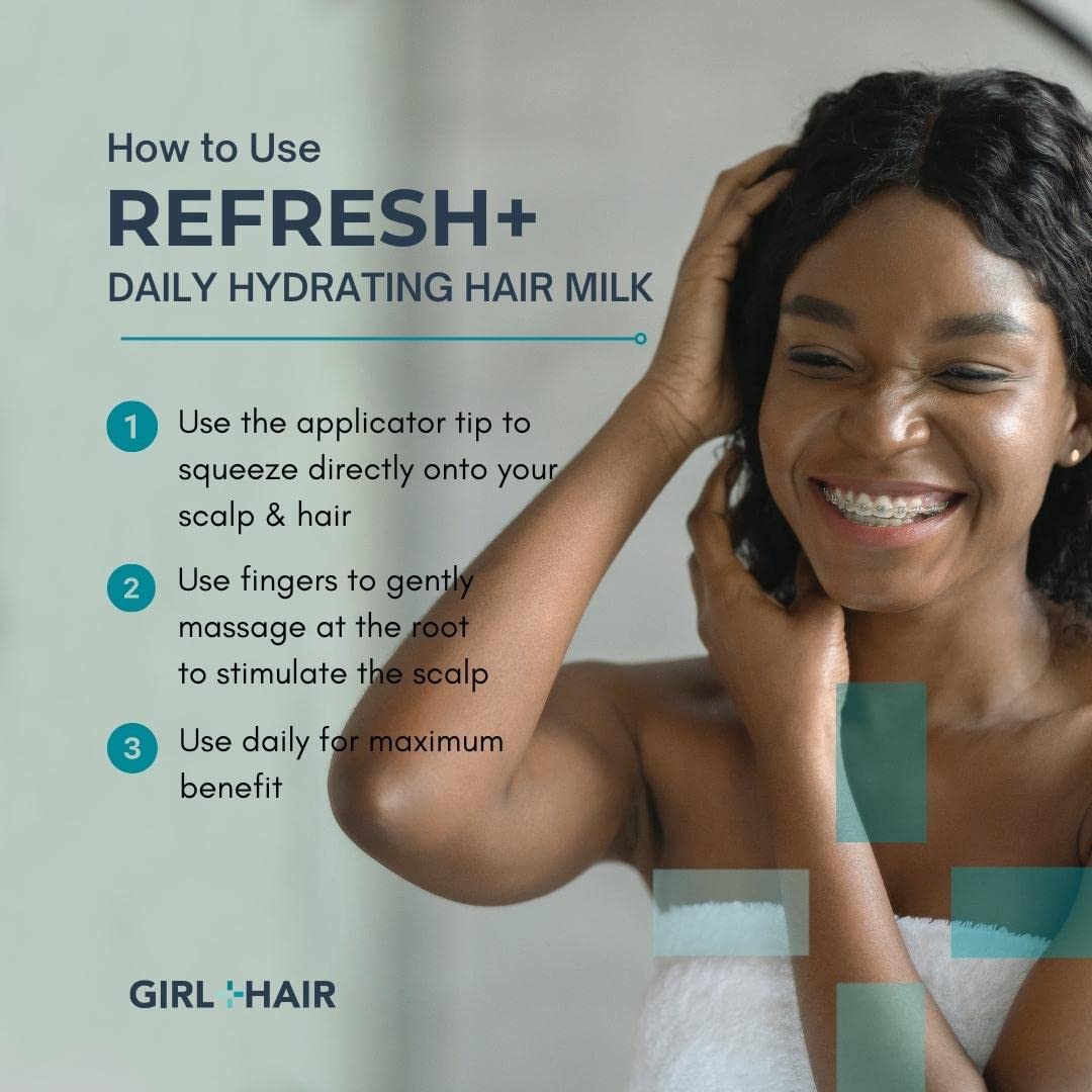 GIRL+HAIR Biotin-strength visual showcases elasticity support for healthy hair
