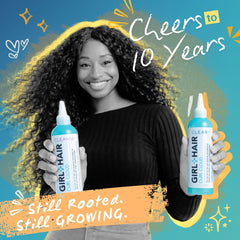 GIRL+HAIR Color-treated safe styling with extensions context shown