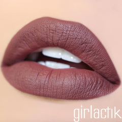 Girlactik Allure lip paint being applied for a smooth, matte finish.