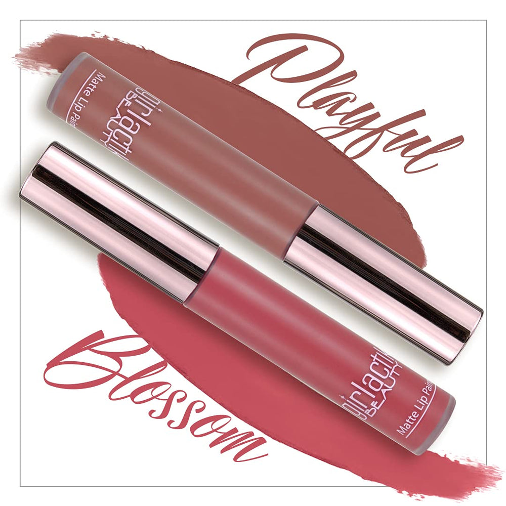 Girlactik Allure matte finish lip look for day-to-night wear.