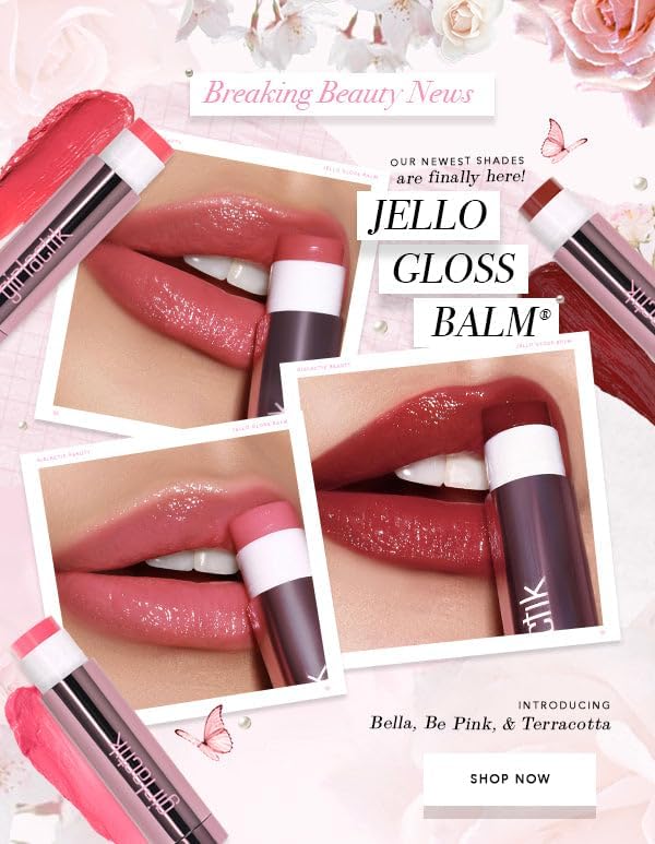 Close up of Girlactik Jello Gloss Balm gloss finish on lips