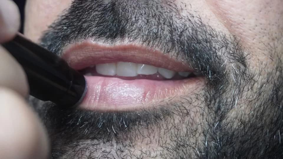 Close-up of lips wearing Girlactik Jello Gloss Balm with gloss