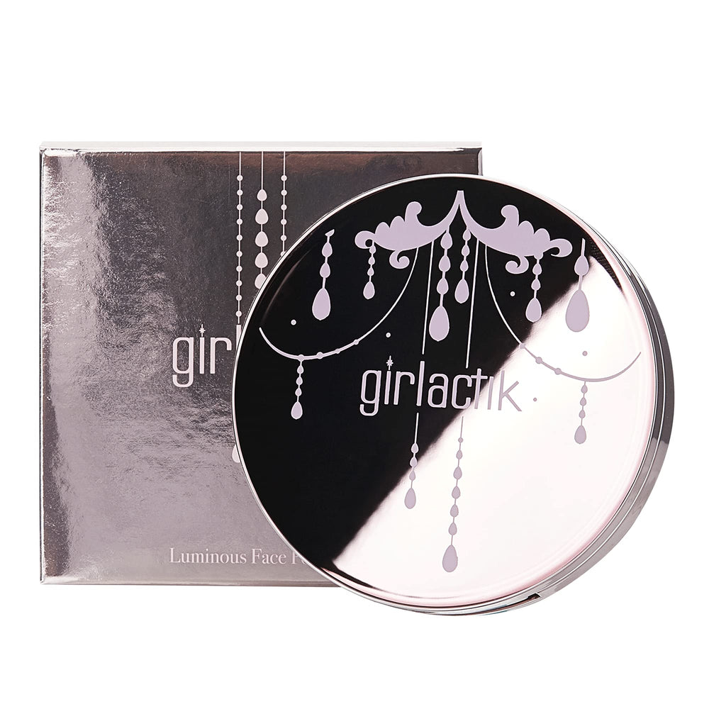 Girlactik Luminous Face Powder on skin showing natural glow.