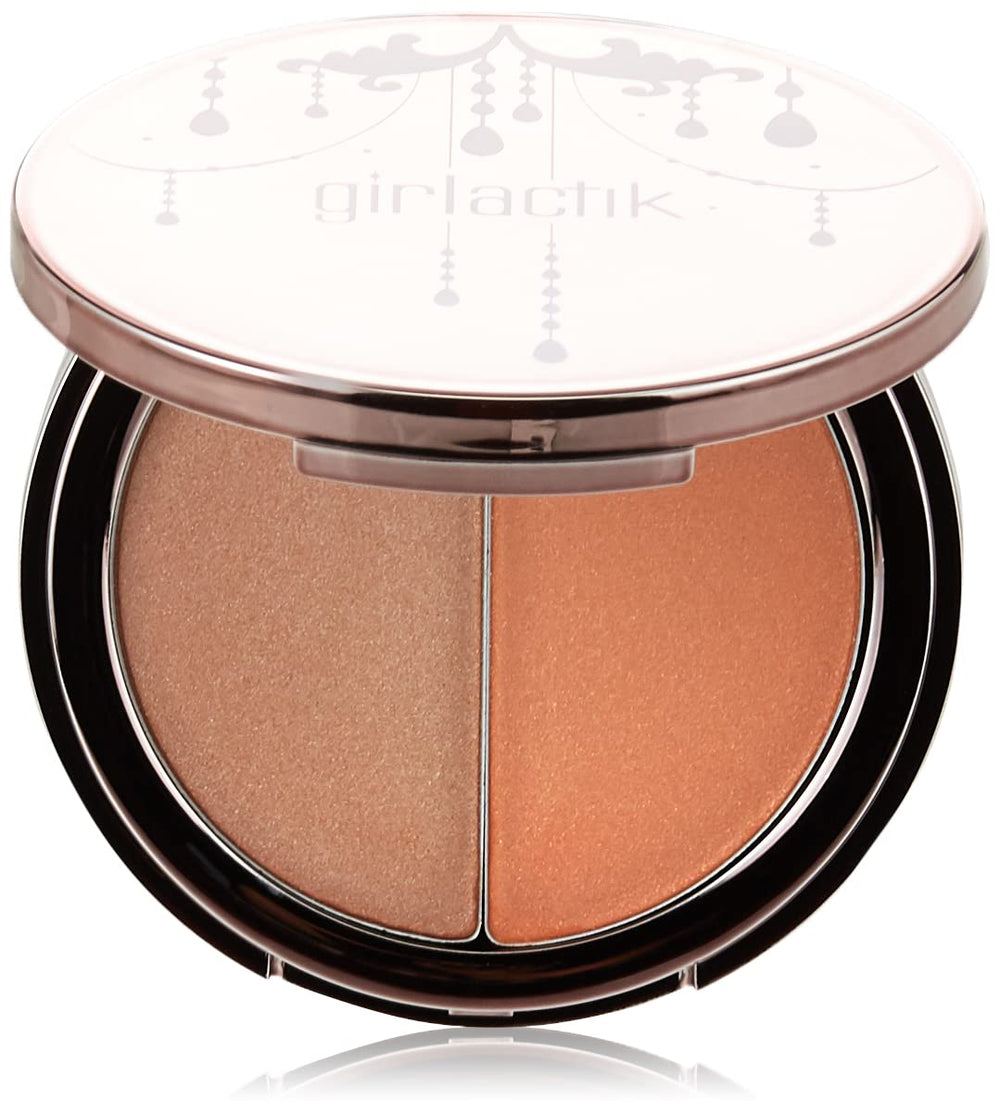 Girlactik Radiant Dewy Gloss Duo pack shot highlights luminous finish for everyday radiance.