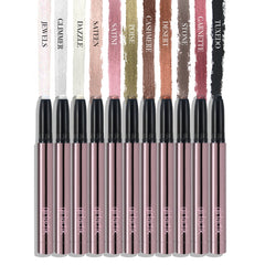 Rose-toned swatch of Girlactik Shadow Stick Sateen on skin