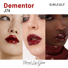 GIRLCULT Glass Shine Lip Gloss close-up, highlighting glossy finish for vibrant lips.