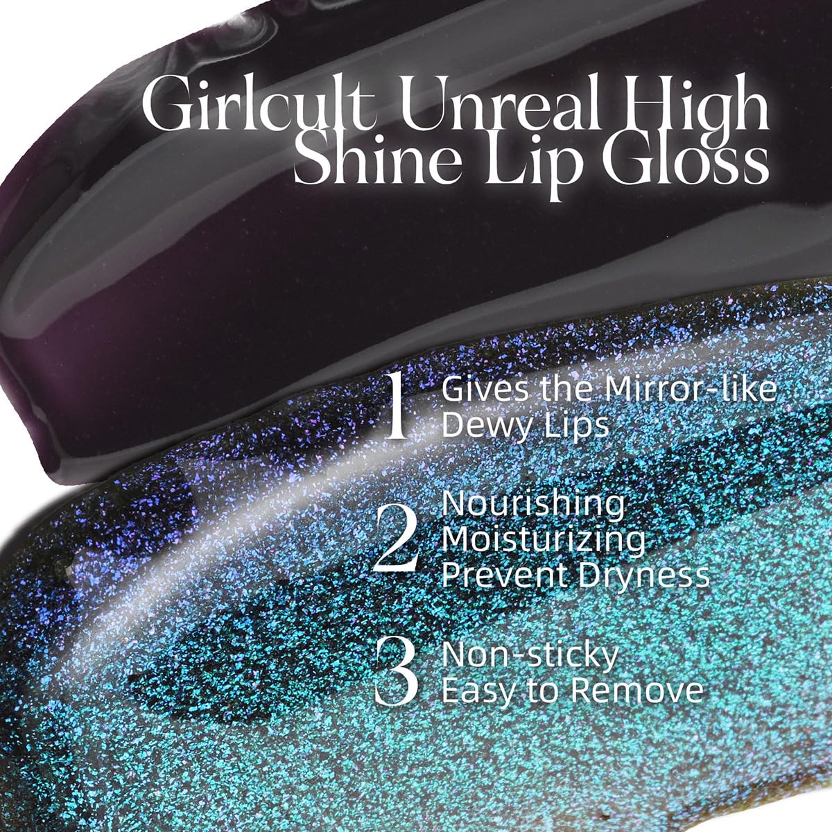 GIRLCULT Glass Shine Lip Gloss with high-shine finish on lips.