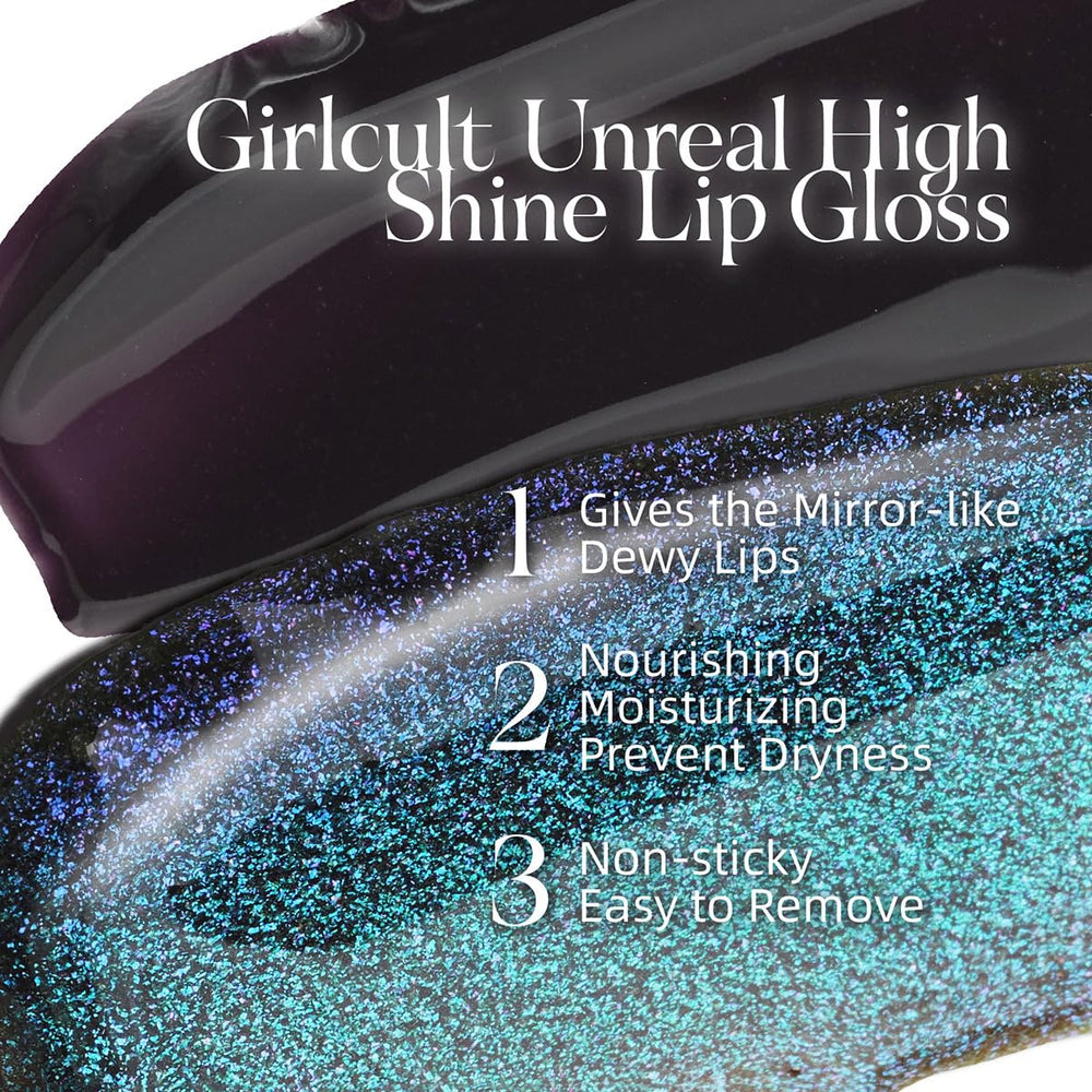 GIRLCULT Glass Shine Lip Gloss with high-shine finish on lips.