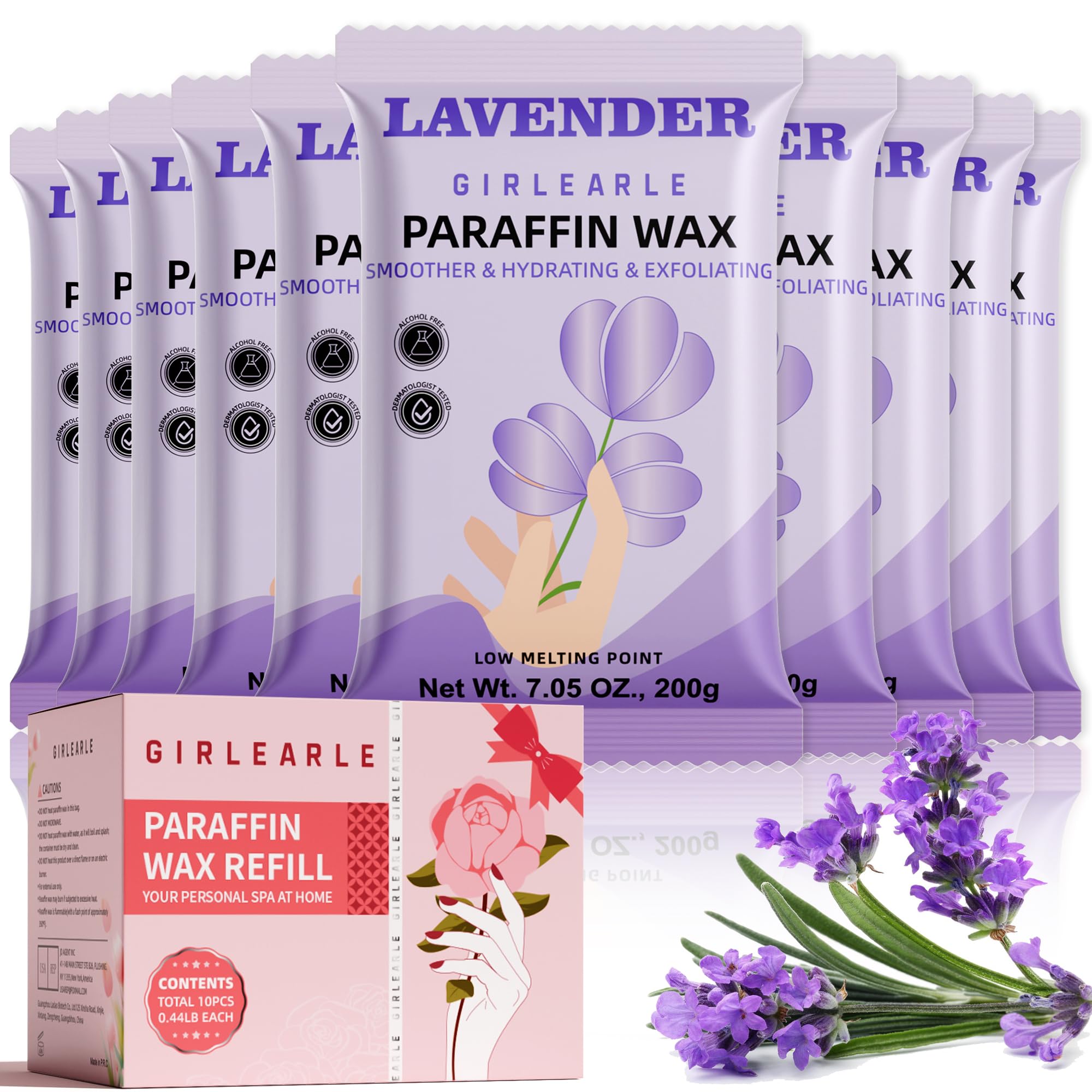 GIRLEARLE paraffin refill box front for gifting and self-care