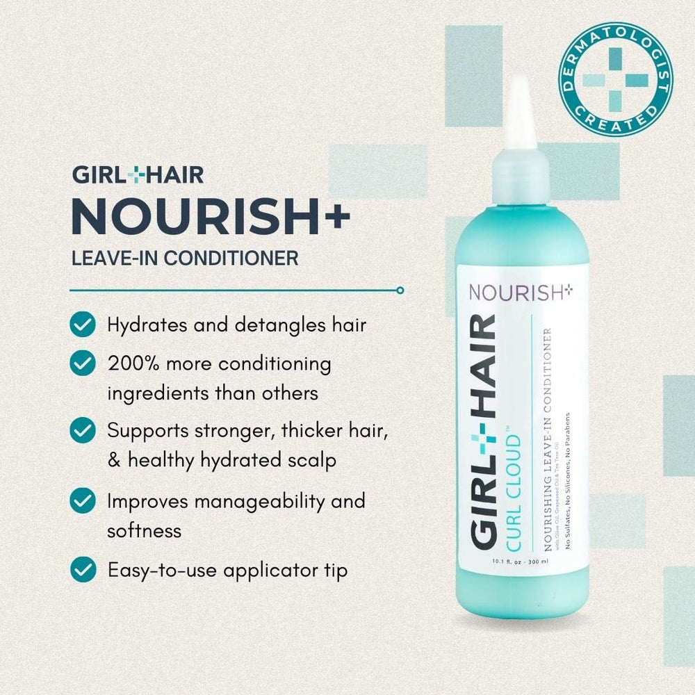 GIRL+HAIR ingredients: shea butter and cocoa butter for moisture.
