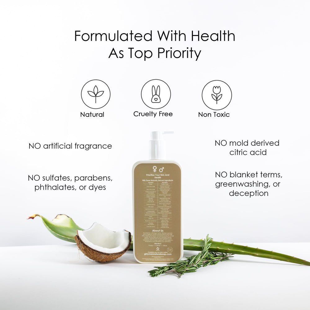 GirlyMan shampoo argan oil ingredient close-up emphasizes moisturizing benefits