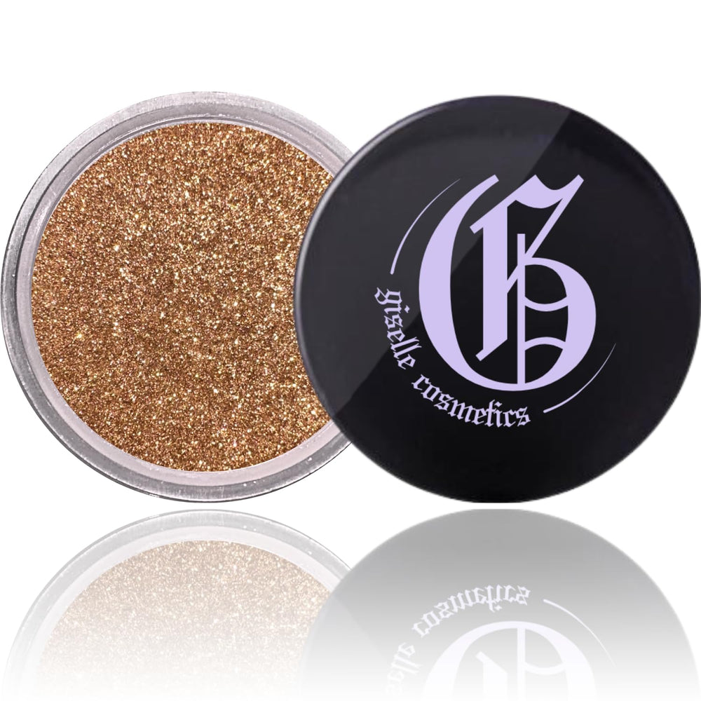 Giselle Cosmetics Brown Gold organic ingredients illustration highlights clean beauty.