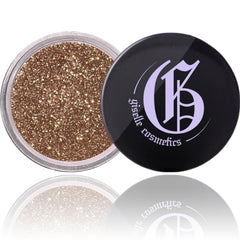 Giselle Chocolate Gold shimmer gold eyeshadow highlights with luminous sparkle.
