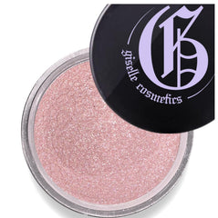 Giselle Cosmetics Brush Light Copper loose eyeshadow swatch on arm showing radiant shimmer for everyday looks