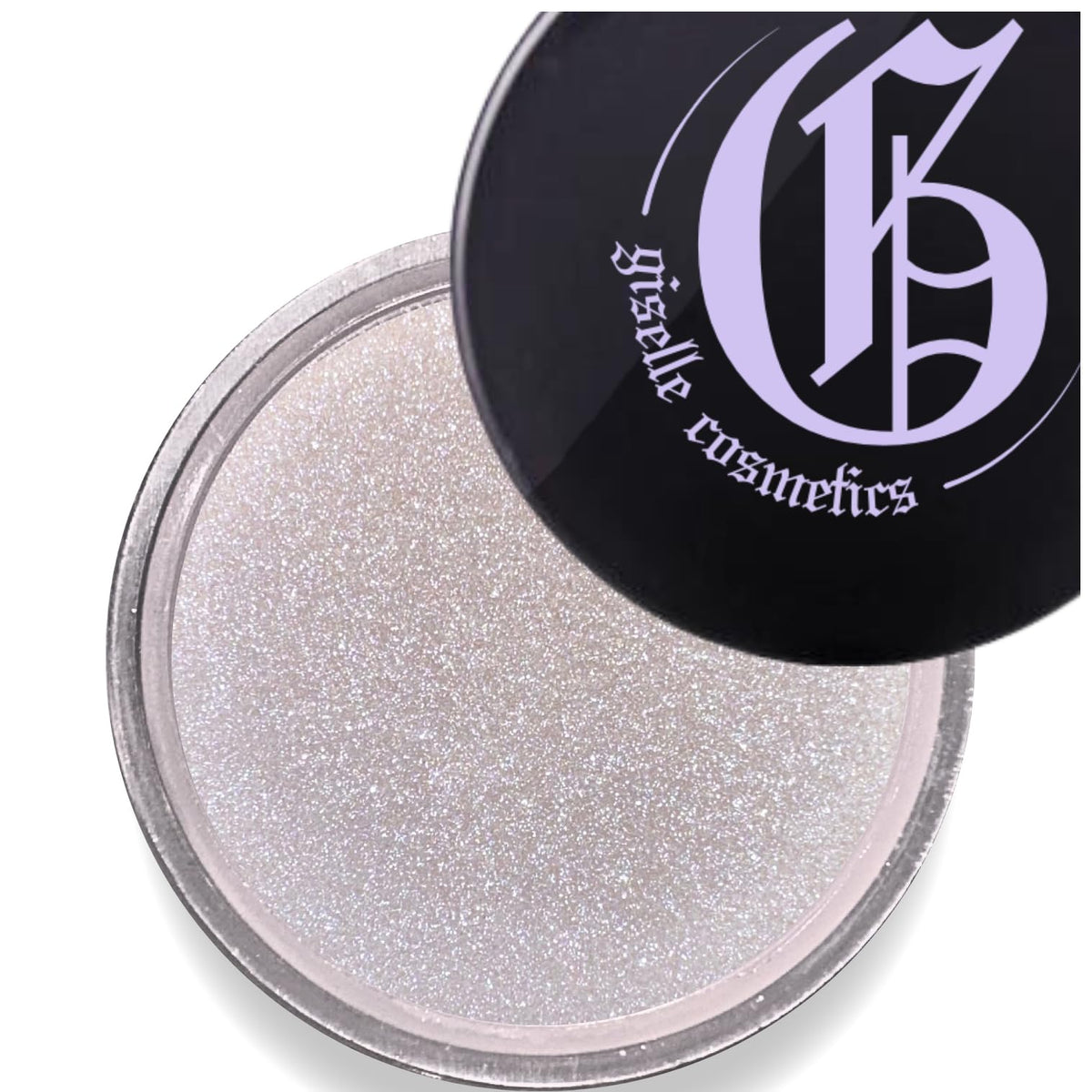Giselle Cosmetics White Sapphire loose mineral eyeshadow swatch for soft daily glow