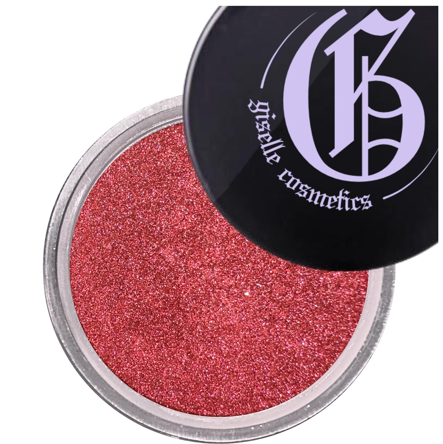 Giselle Cosmetics crushed ruby mineral powder eyeshadow swatch for natural radiant glow