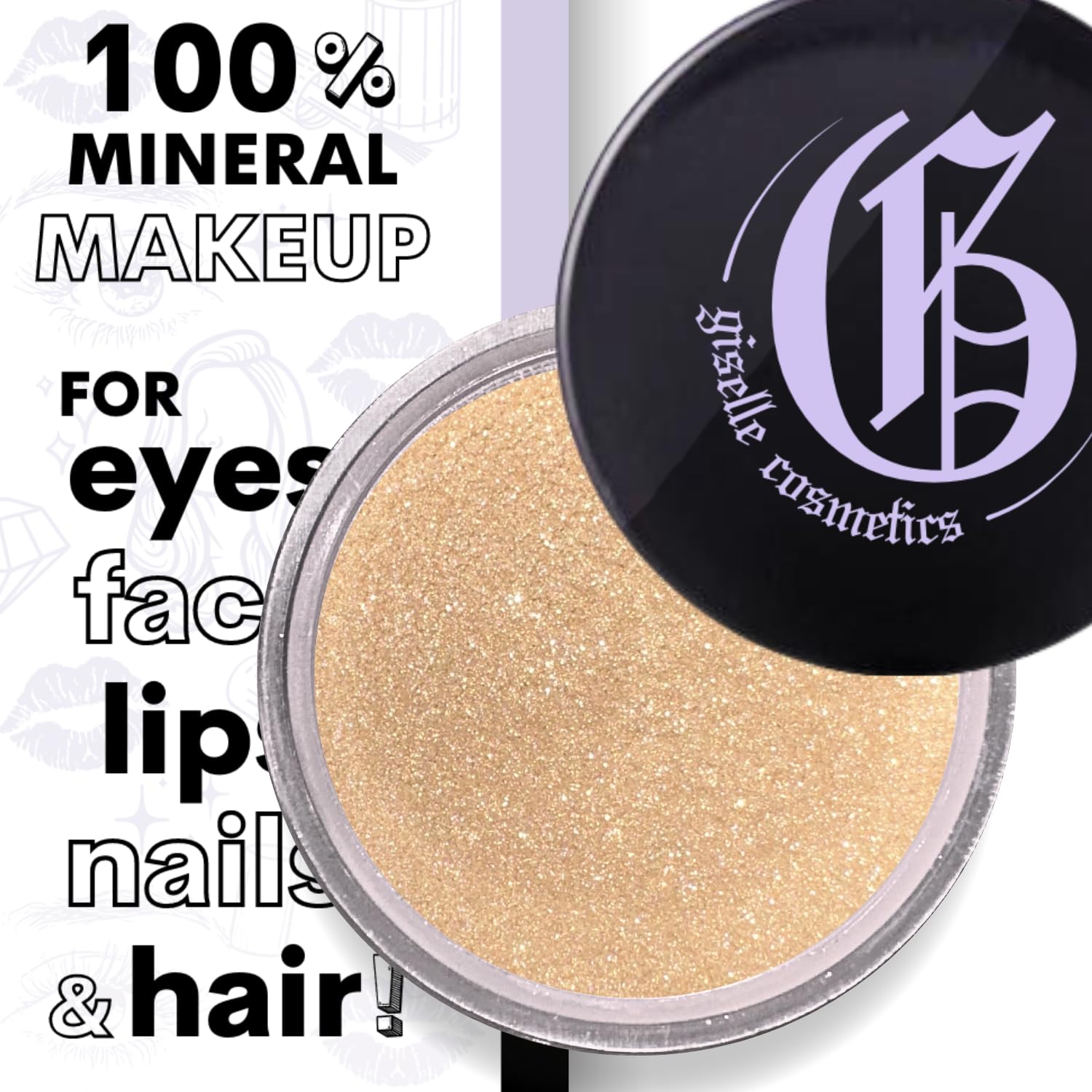 Giselle Green Glitter Eyeshadow for bold, festive eye accents