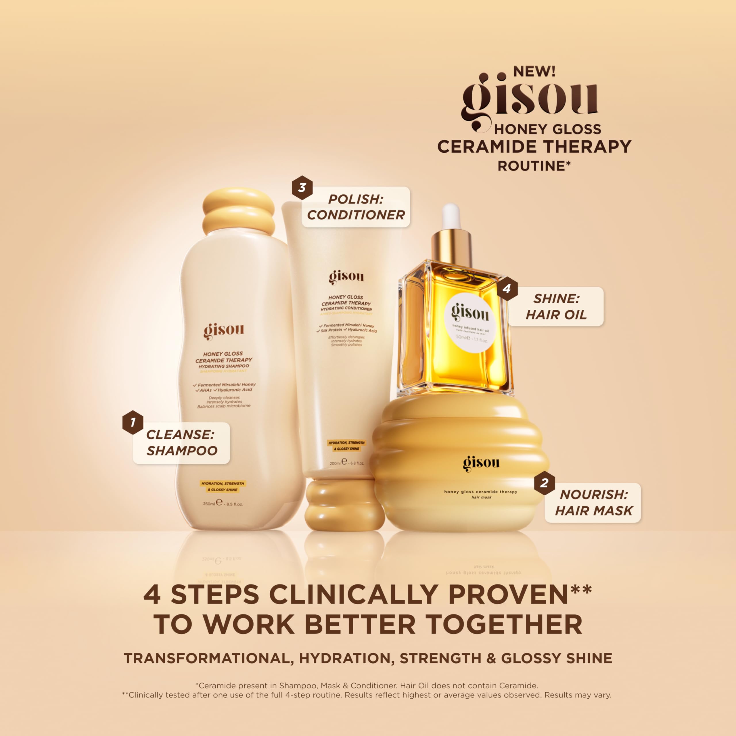 Hair oil delivers frizz control and shine.