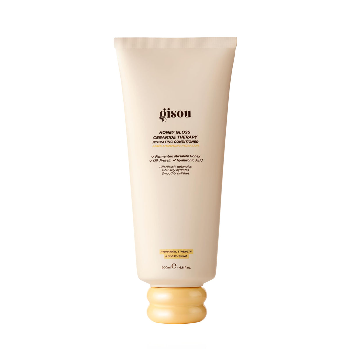 Gisou Honey Gloss Ceramide Therapy Conditioner bottle for shine and hydration