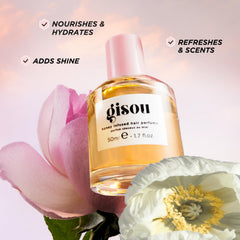Gisou Honey Infused Hair Perfume close-up with golden honey accents