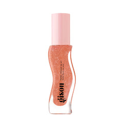 Gisou Honey Infused Lip Oil Glazed Plum close-up showing glossy hydrated lips