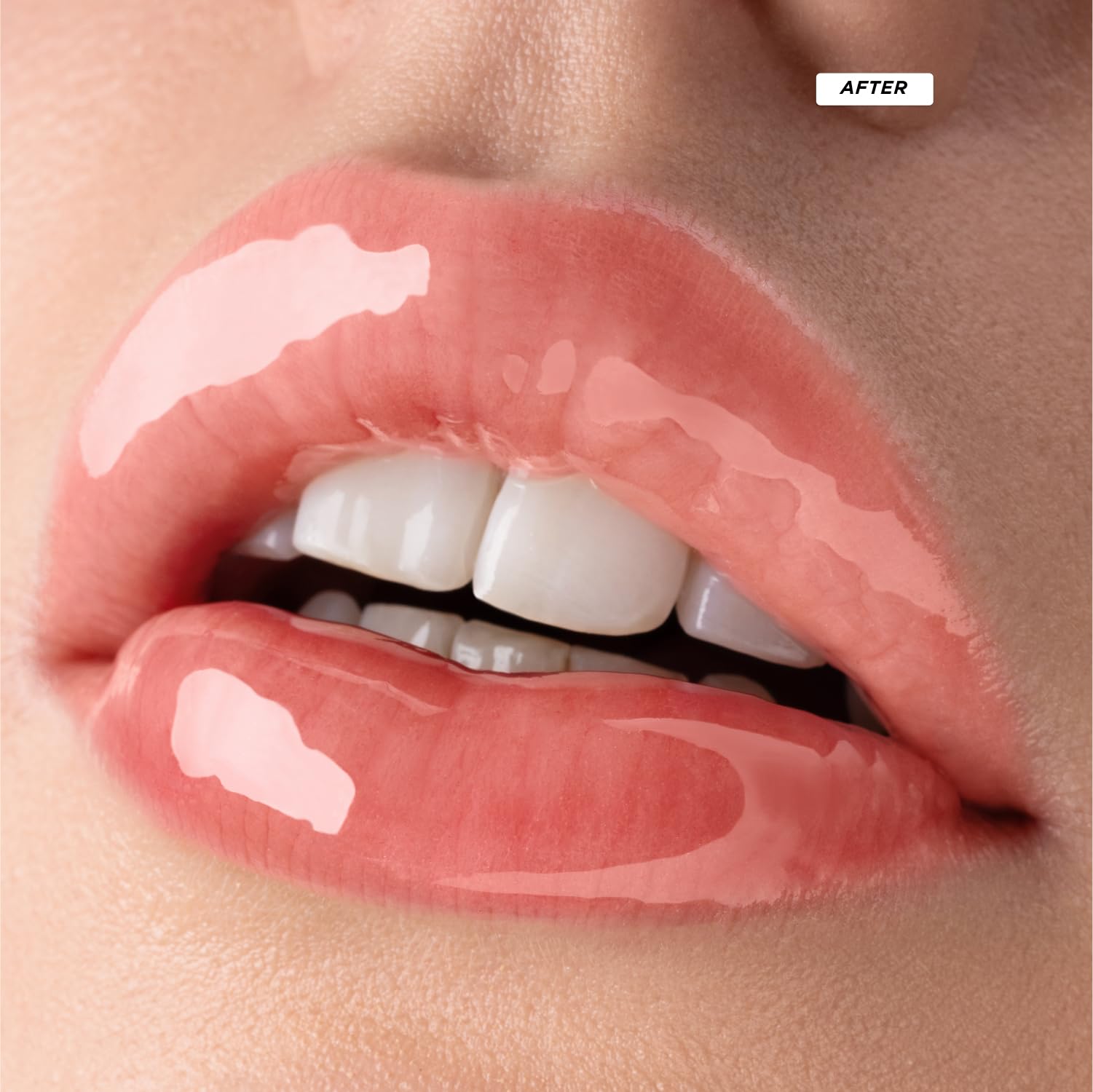Gisou lip oil glossy finish demonstrates high shine without stickiness