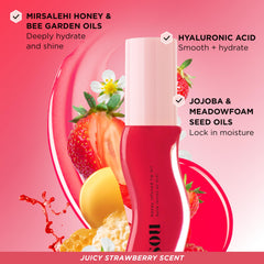 Gisou lip oil packaging image shows compact 0.27 fl oz bottle.
