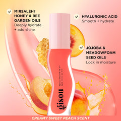 Gisou Honey Gold shade swatch adds subtle warmth and shine