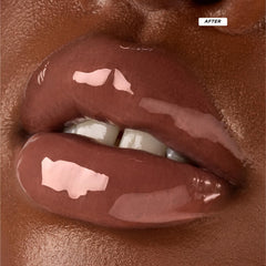Gisou Raspberry Swirl shade on lips offers berry-inspired shine