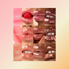Gisou Honey Infused Lip Oil shades include Honey Gold and Raspberry Swirl