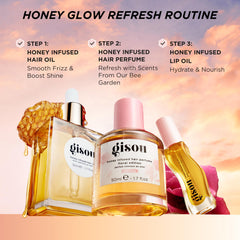 Gisou lip oil worn alone or layered for enhanced hydration.