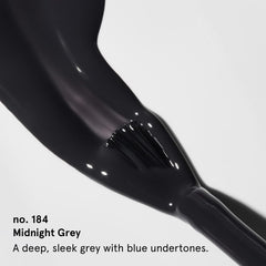 Gitti Midnight Grey nail swatch reveals glossy full coverage