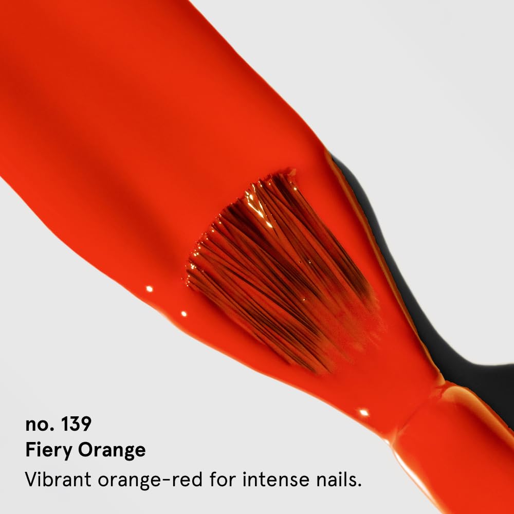 gitti no139 fiery orange swatch displaying full coverage