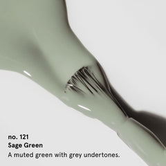 Gitti Sage Green brush stroke demonstrates easy application.