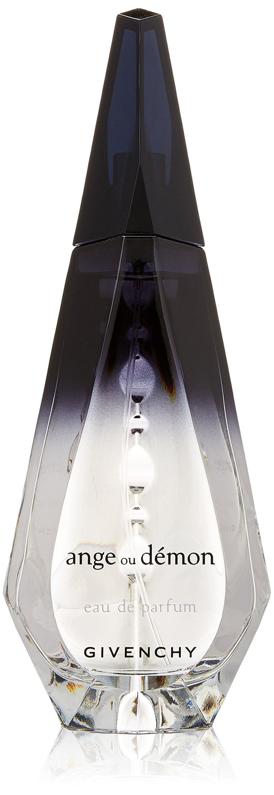 Givenchy Ange Ou Demon bottle front view, elegant evening fragrance presentation.