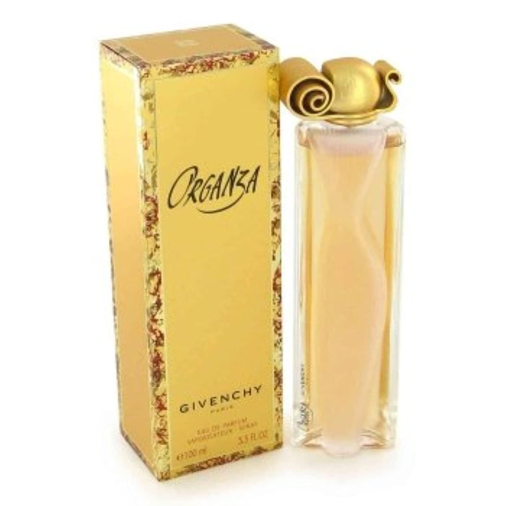 Givenchy Organza bottle close-up showing elegant design and premium fragrance
