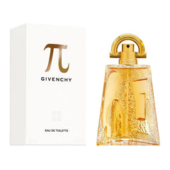 Close-up of Givenchy PI EDT bottle highlighting woody, oriental character for evenings.